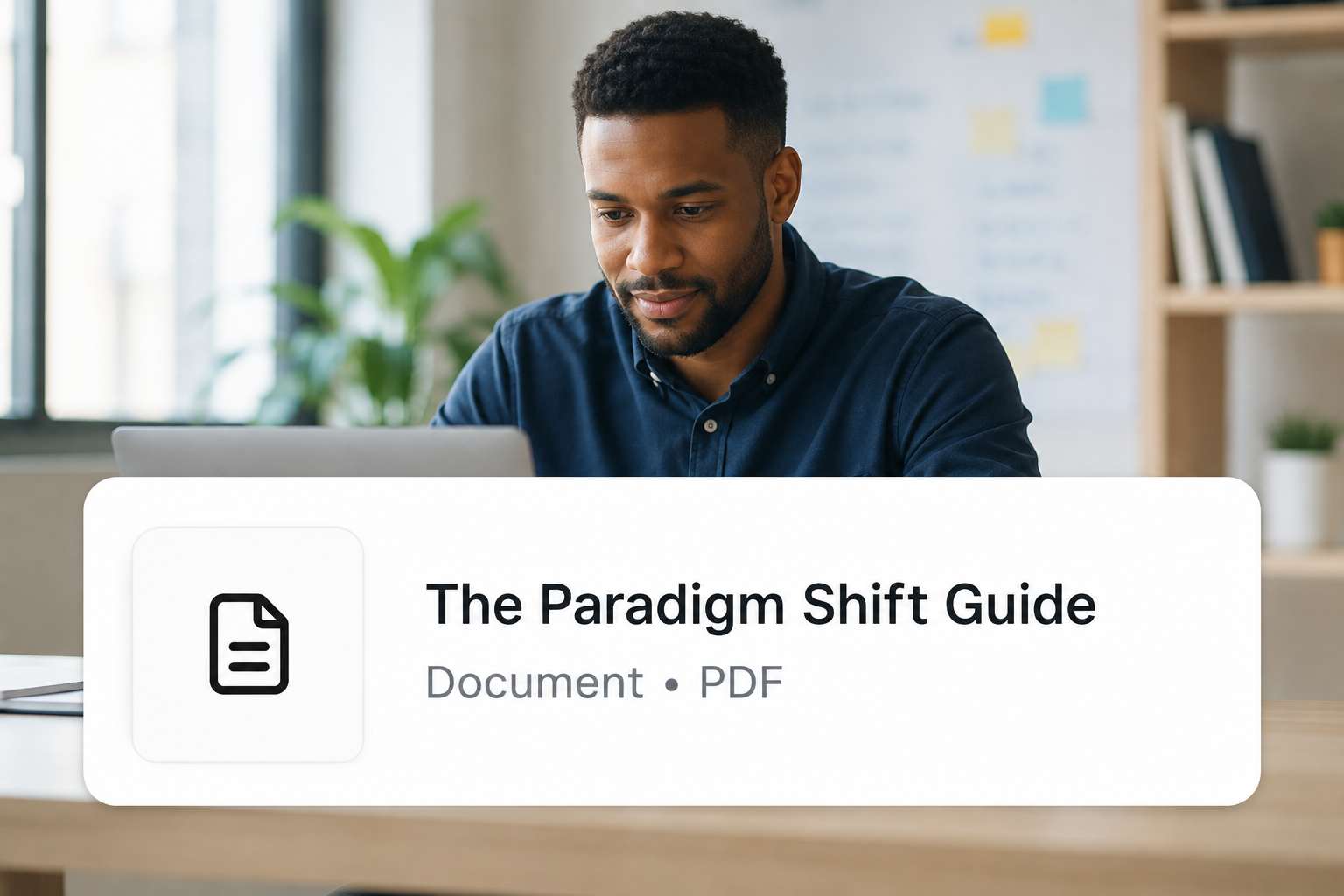 Cover image of "The Paradigm Shift" by Next Step Guide Hub, featuring a modern design with abstract geometric shapes.