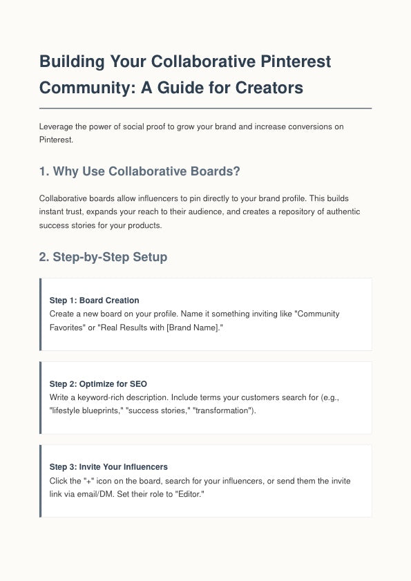 Step-by-step create your collab board on Pinterest