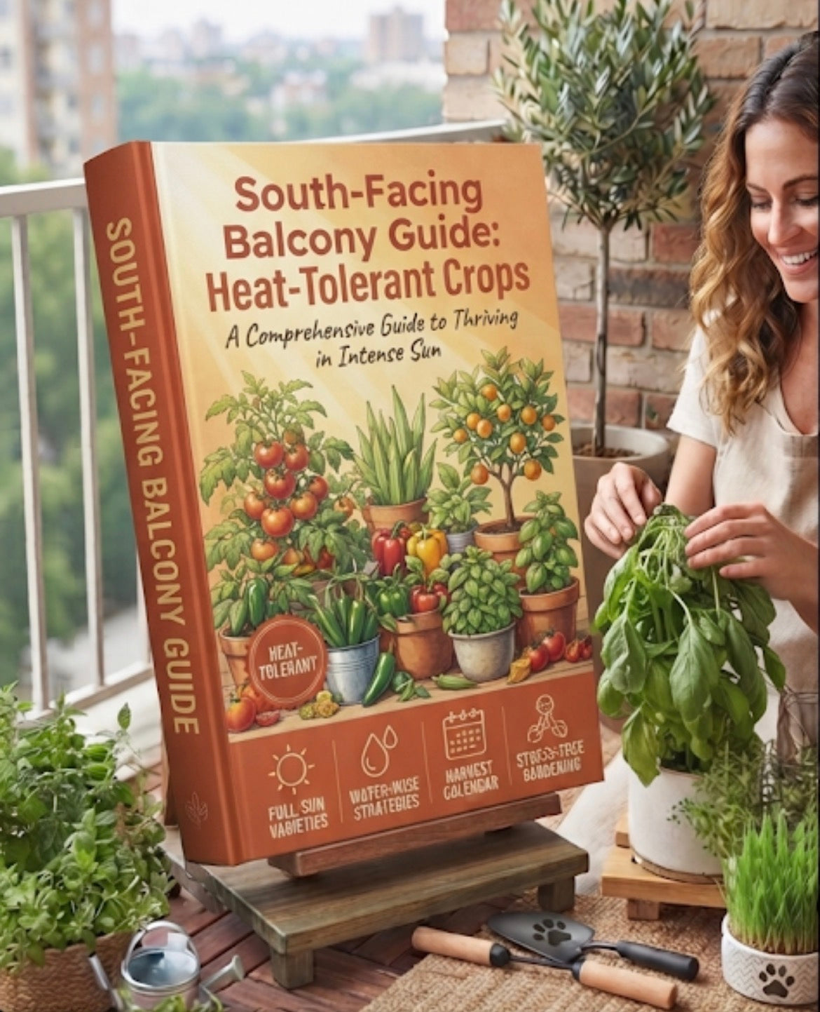 South facing balcony guide heat, tolerant crops