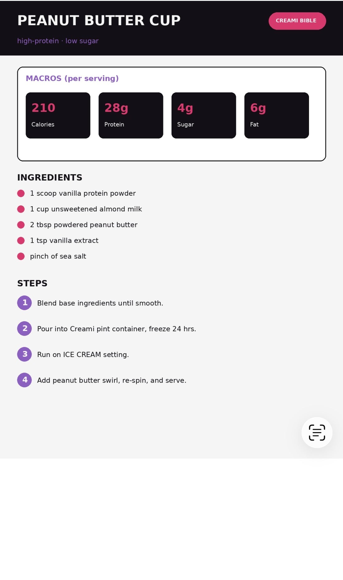 Digital PDF of The Ninja Creami High-Protein Bible by Next Step Guide Hub, showing the cover with title and branding.