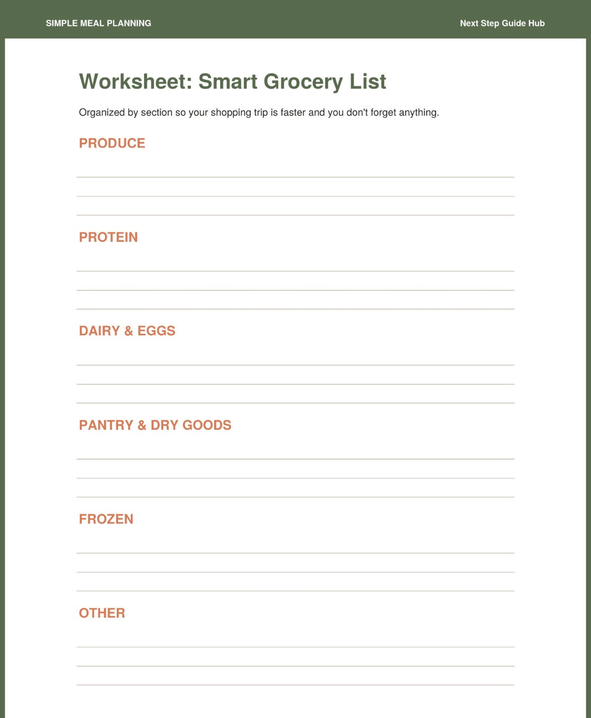 Simple Meal Planning: A Stress-Free System for Busy Weeks