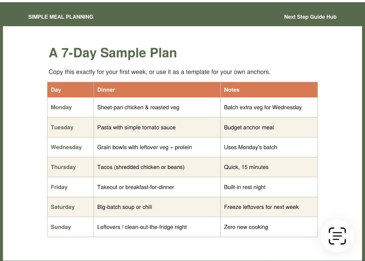 Simple Meal Planning: A Stress-Free System for Busy Weeks