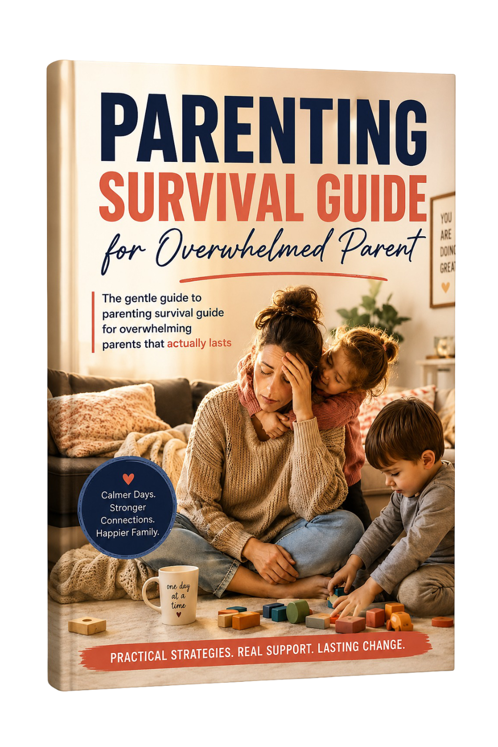 PDF digital Parenting Survival Guide for overwhelmed parents from Next Step Guide Hub, featuring tips and strategies for managing parenting stress.