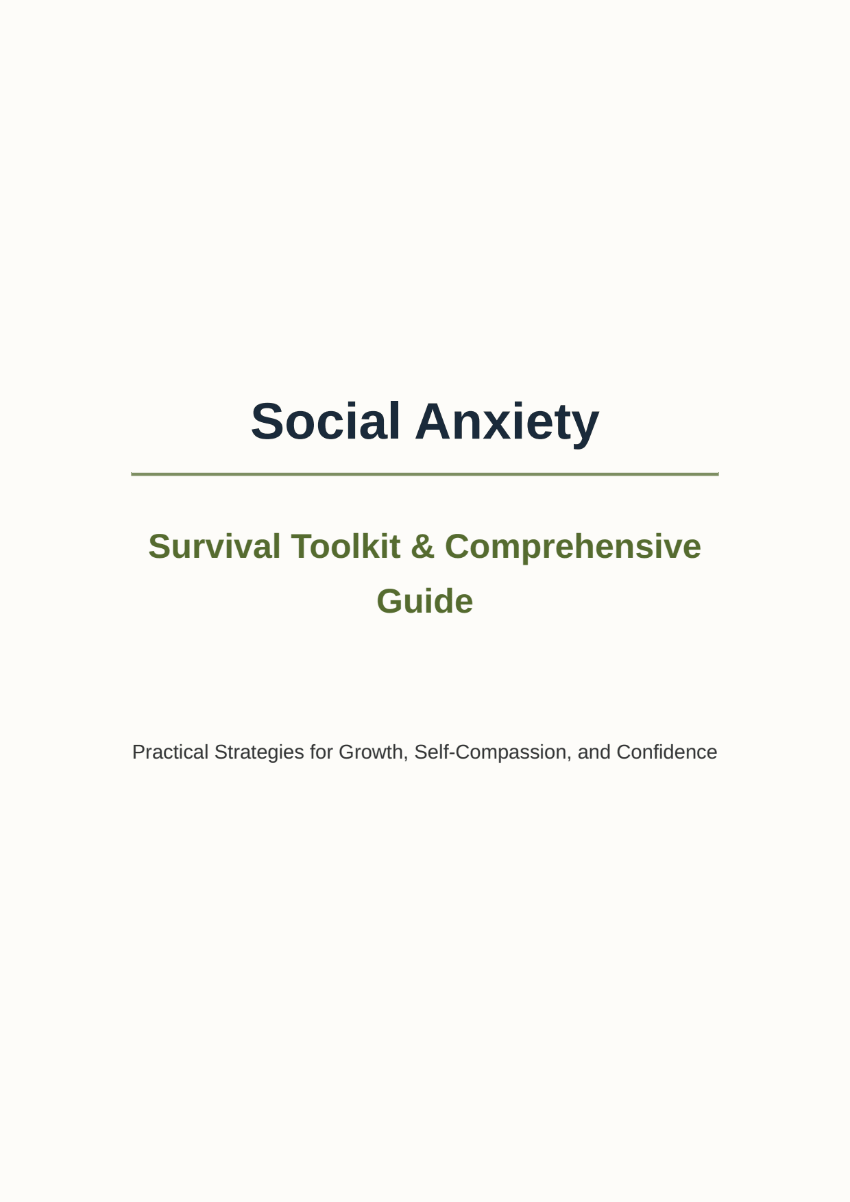 Social Anxiety Survival Toolkit