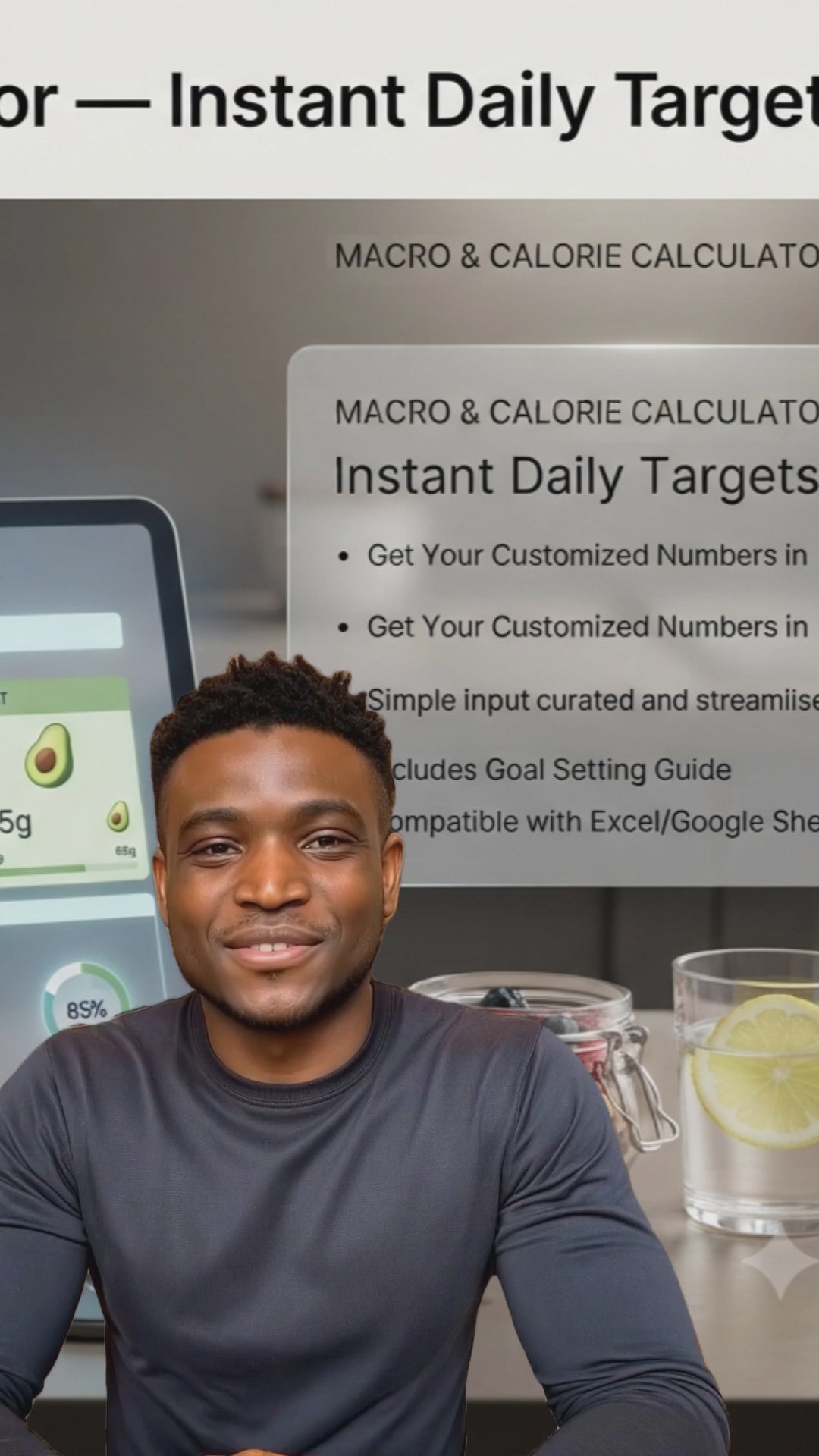 Macro & Calorie Calculator — Instant Daily Targets (Digital Download)